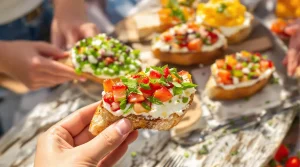 Cette bruschetta ultra-crémeuse est devenue mon réflexe apéro du printemps, prête en 15 minutes