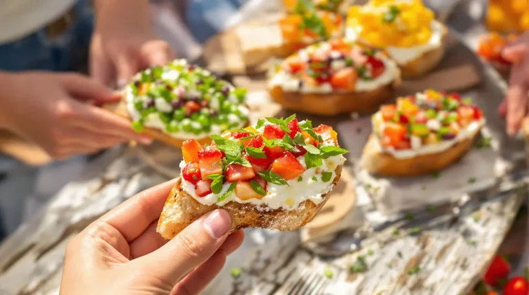 Cette bruschetta ultra-crémeuse est devenue mon réflexe apéro du printemps, prête en 15 minutes
