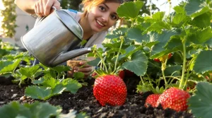 Les fraisiers donnent de plus gros fruits si vous les arrosez au printemps avec cet ingrédient
