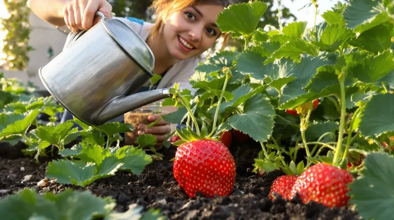 Les fraisiers donnent de plus gros fruits si vous les arrosez au printemps avec cet ingrédient