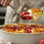 J’ai mis mes fraises au four dans un plat à gratin, et depuis plus personne ne me réclame de tarte
