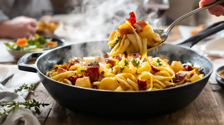 « Je la prépare en 10 minutes » : ma poêlée poireaux-pommes-lardons facile pour toute la famille