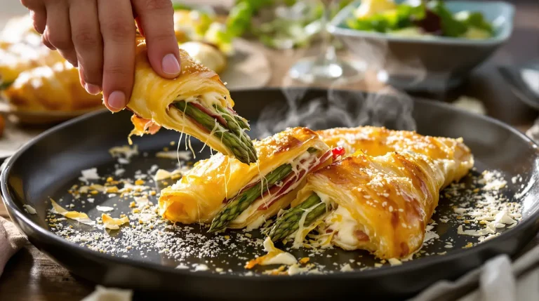 Le top de la finger food de printemps : essayez ces feuilletés aux asperges, bacon et mozzarella