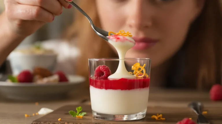 Panna cotta framboise et fleur d’oranger : un dessert elegant, simple et raffine qui epatera vos invites